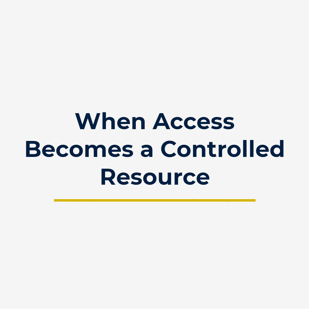 When Access Becomes a Controlled Resource