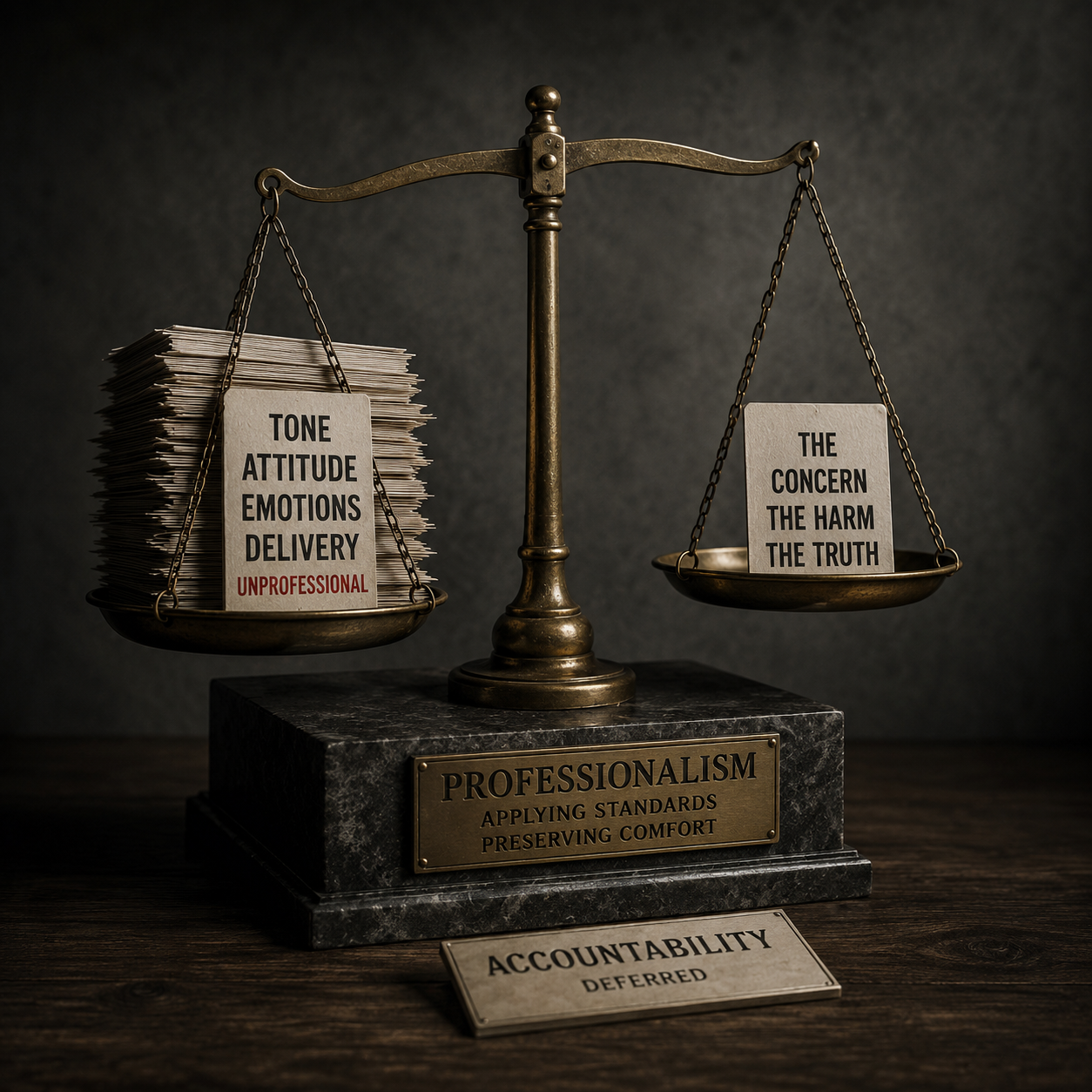 When Professionalism Is Weaponised