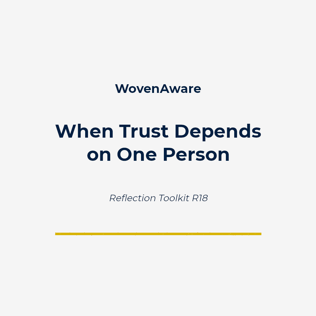 When Trust Depends on One Person