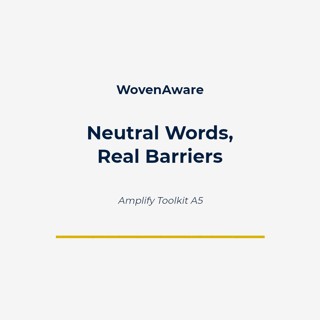 Neutral Words, Real Barriers