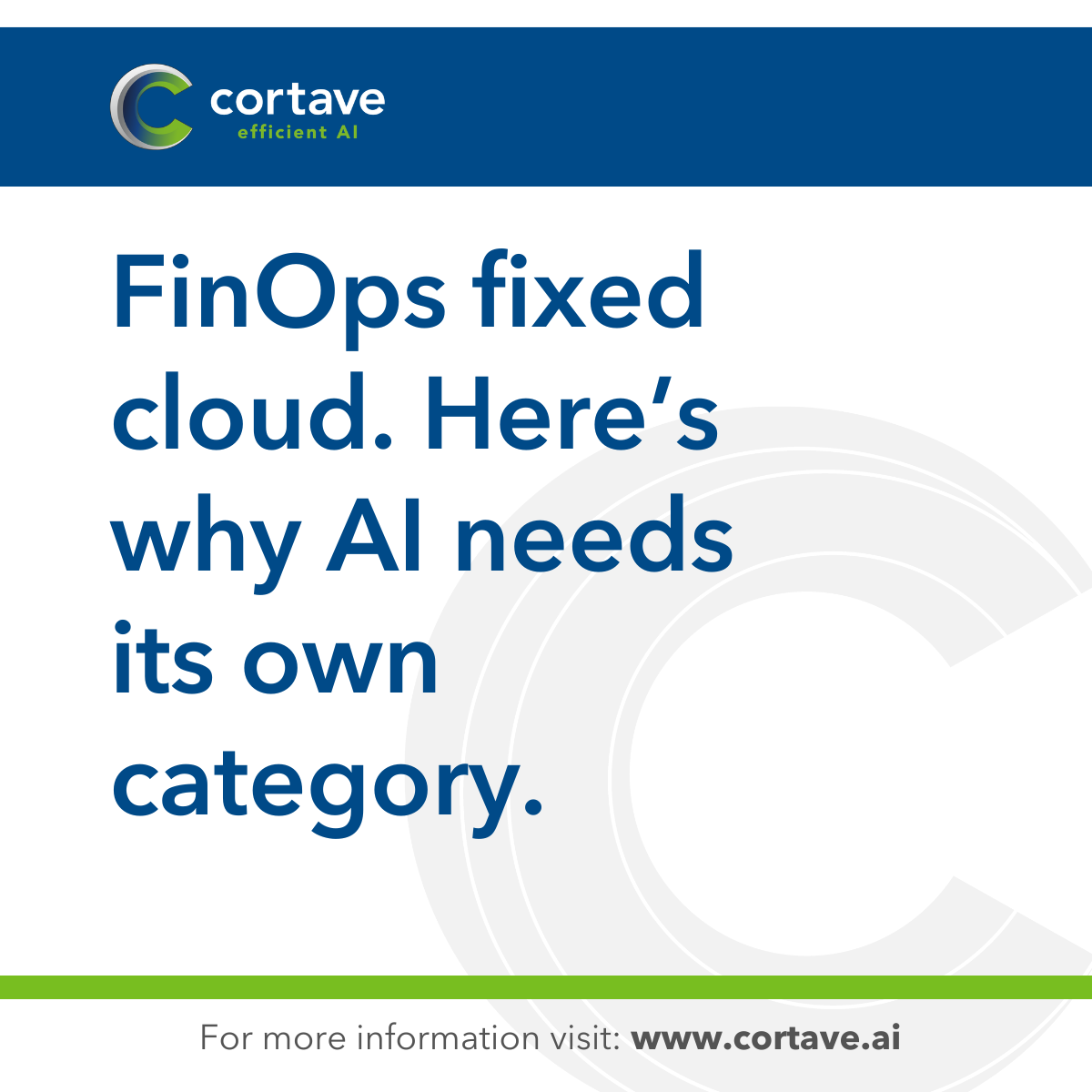 FinOps fixed cloud. Here’s why AI needs its own category