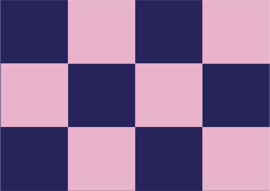 Visual rosa und dunkelblauen Quadraten.