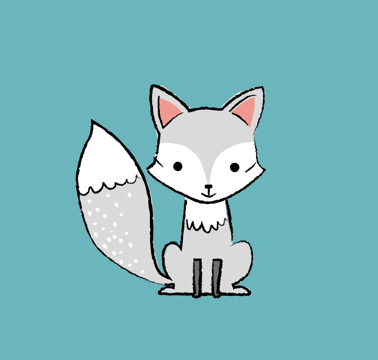 Illustration Polarfuchs von Adrian Remund