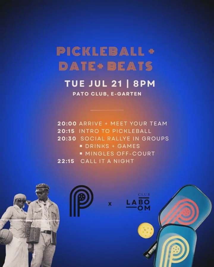 Your fav is back in town @patopickleball 🍊

join us Jul 21, 8pm, at Cafe Reitschule (directly at E-Garten) - all levels aka beginner-friendly until advanced.

Side benefit: proven heat escape (super high halls).

irl | offlinedaring | clublaboom | p