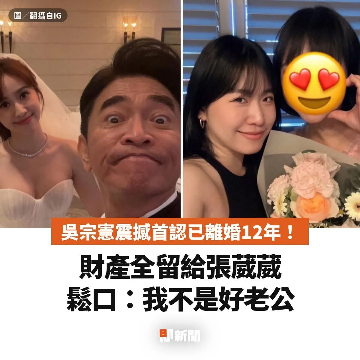 吳宗憲坦言12年前已離婚