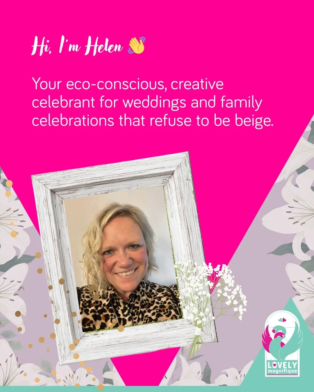 Hi, I&rsquo;m Helen 👋 &ndash; and I create joyful, handcrafted family celebrations for people who refuse to do the ordinary.

Unusual locations? Bonkers themes? Handfasting with ribbons and props you actually love and that show who you are? Ceremoni