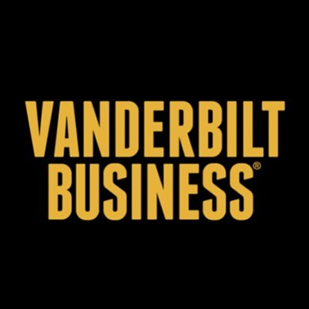 Vanderbilt Business logo in gold text on a black background.