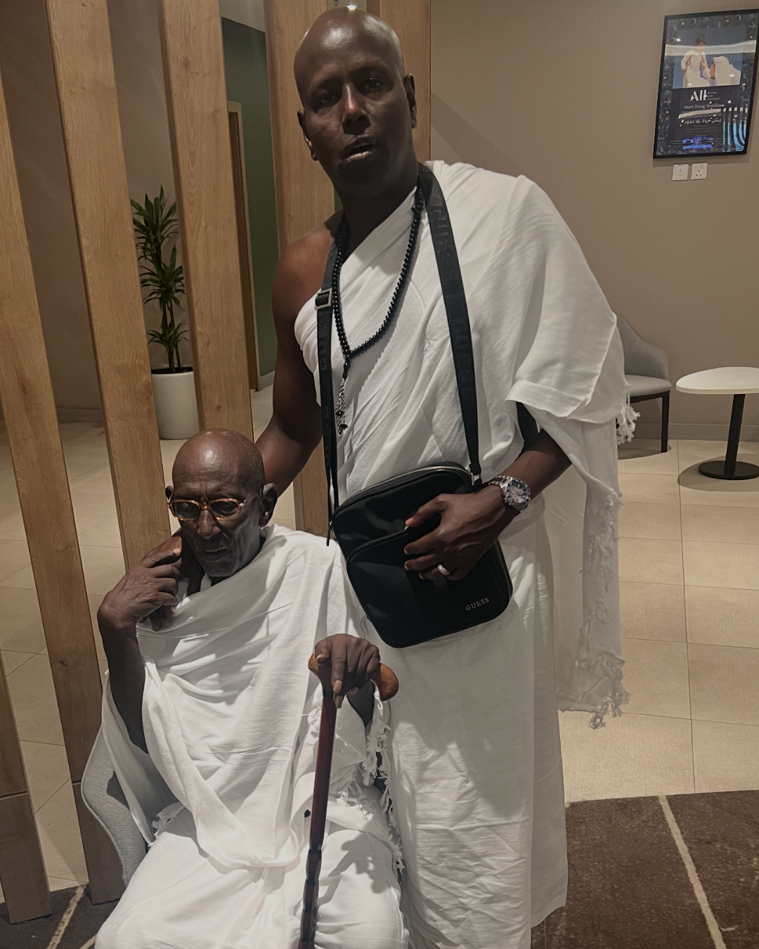 Isaaq Awale, Founder, pictured with father