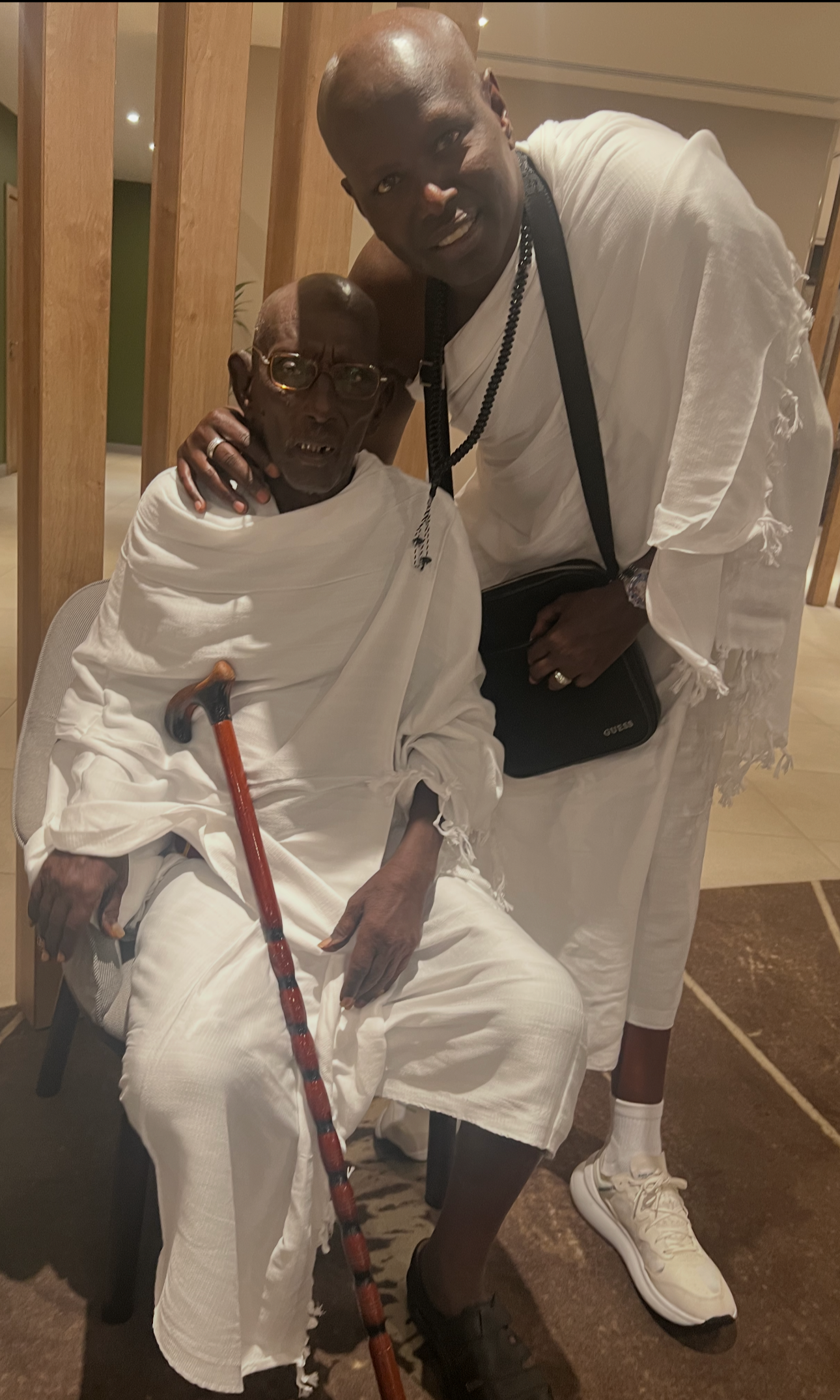 Isaaq Awale, founder of Awale foundation pictured with father