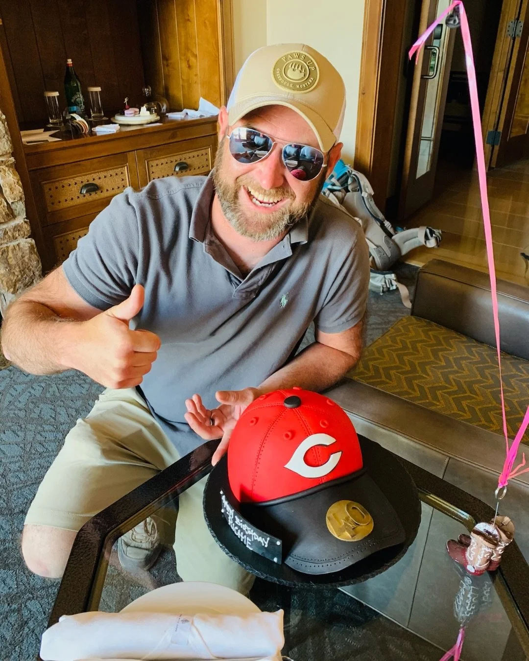Happy Birthday Eve to my travel partner for life. 🎂✈️ Throwing it back to his 40th birthday at @fsjacksonhole when I secretly worked with the hotel&rsquo;s pastry chef, @chefrhonda808, ahead of time to have this over the top Cincinnati @reds birthda
