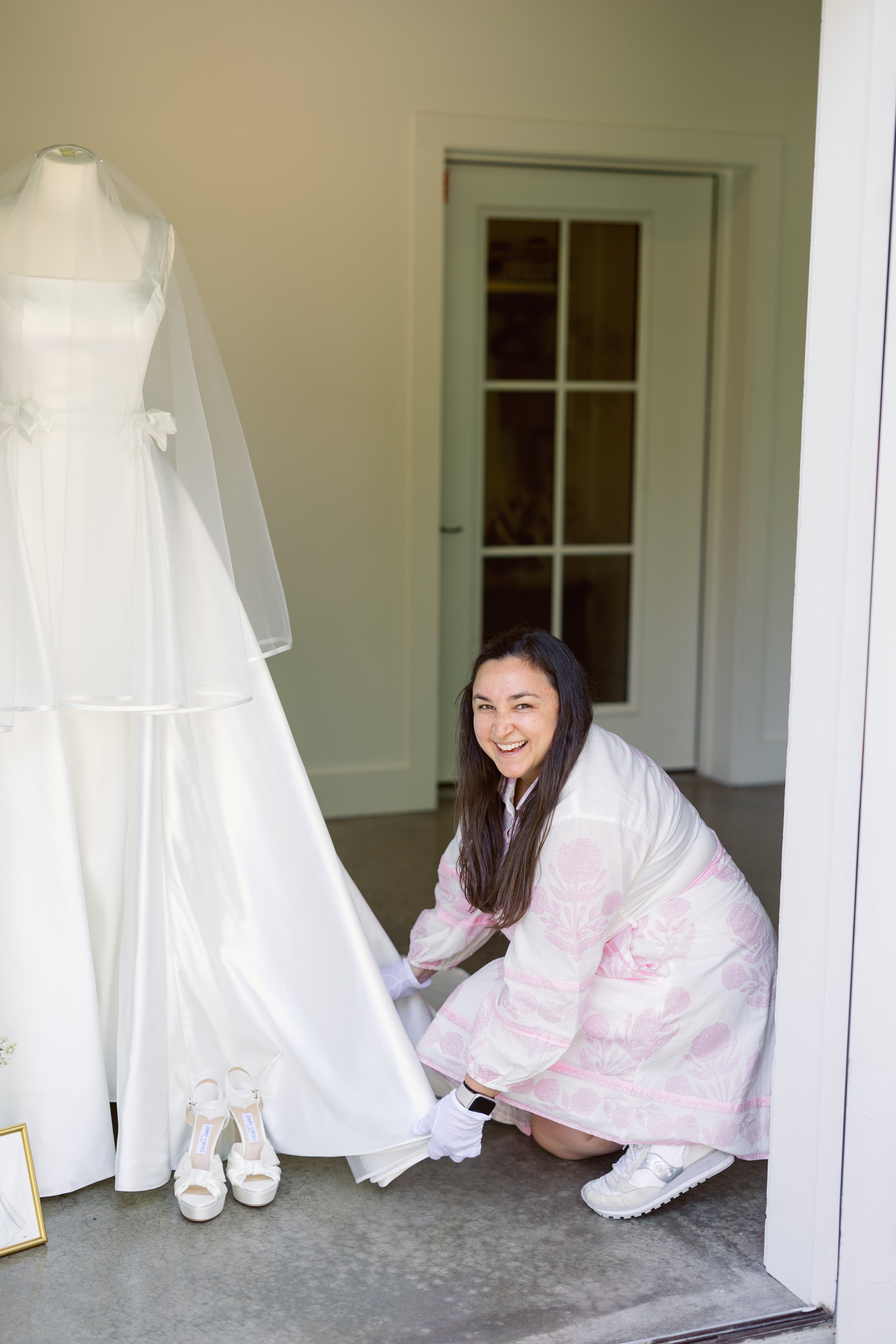 Tanya Hartman founded Shop Gilded Social in 2018 - A bridal gown and dress alteration shop in Granville Ohio.