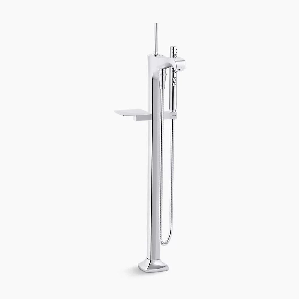 Margaux® Floor-mount Bath Filler Trim with Handshower - T97331-4-CP