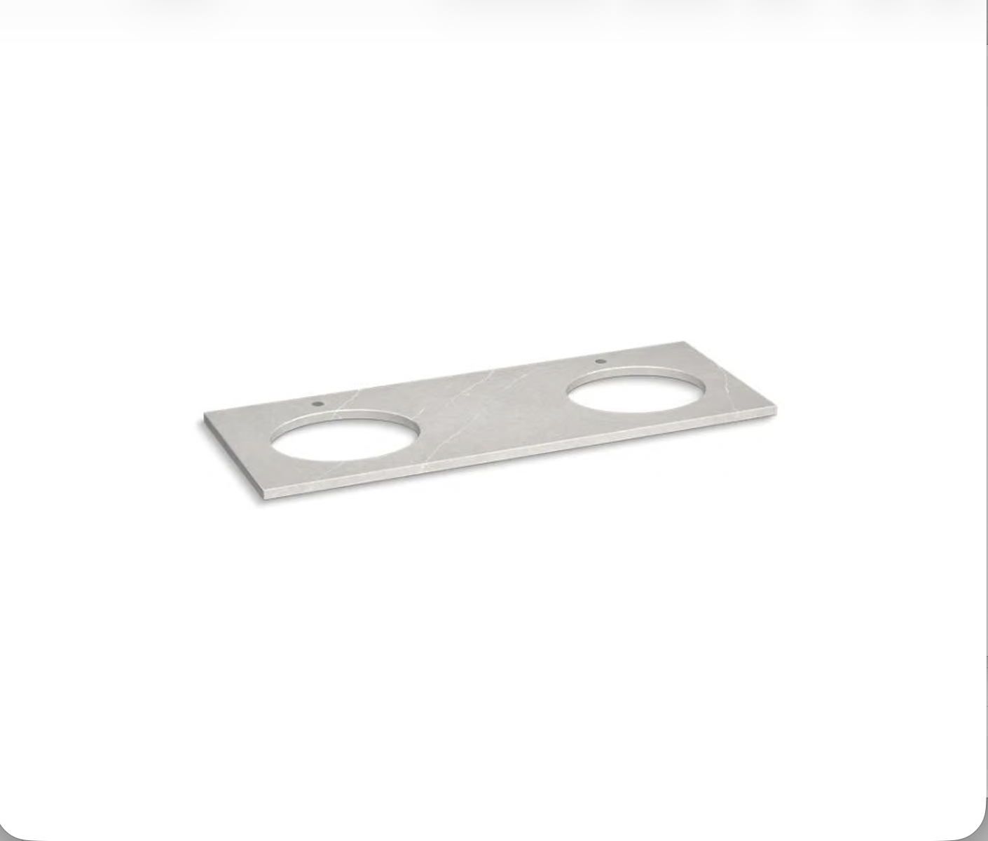 Silestone® Quartz 61" Vanity Top with Double Oval Cutouts - 28256-ESR