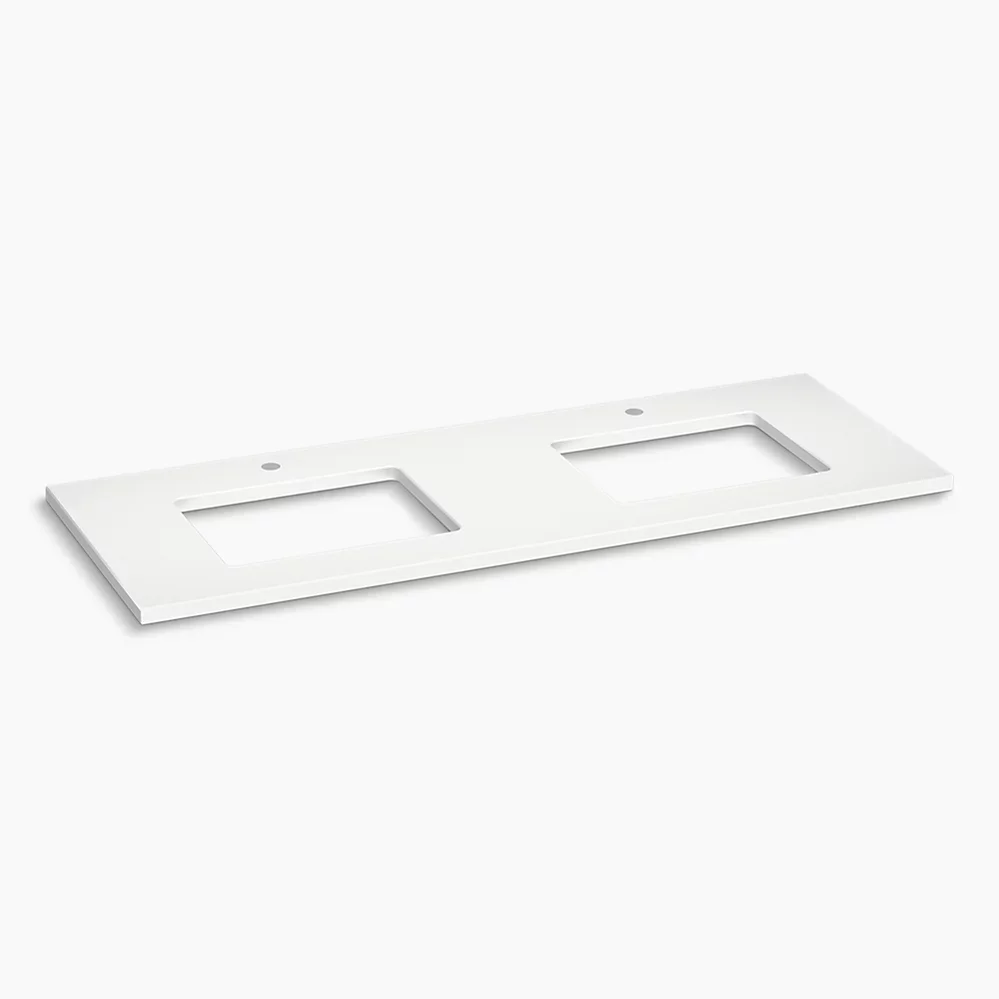 Silestone® 61" Quartz Vanity Top with Two Rectangular Cutouts
