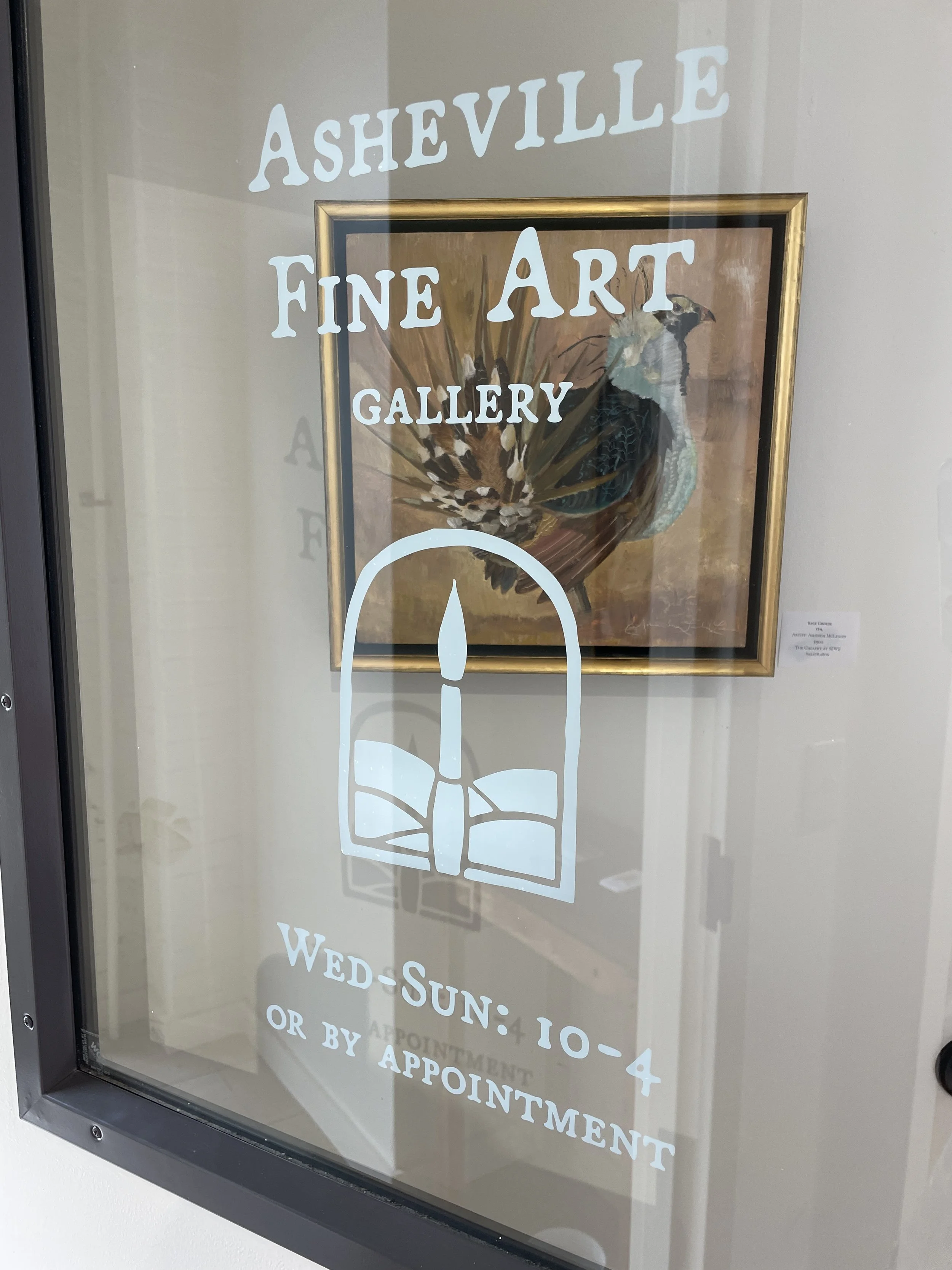 Asheville Fine Art Gallery front door in the River Arts District 