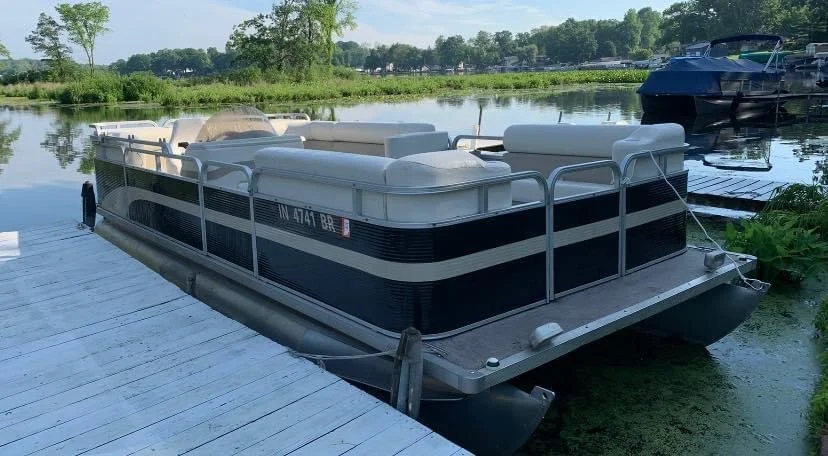 custom pontoon boat wrap vehicle wrap north webster lake indiana