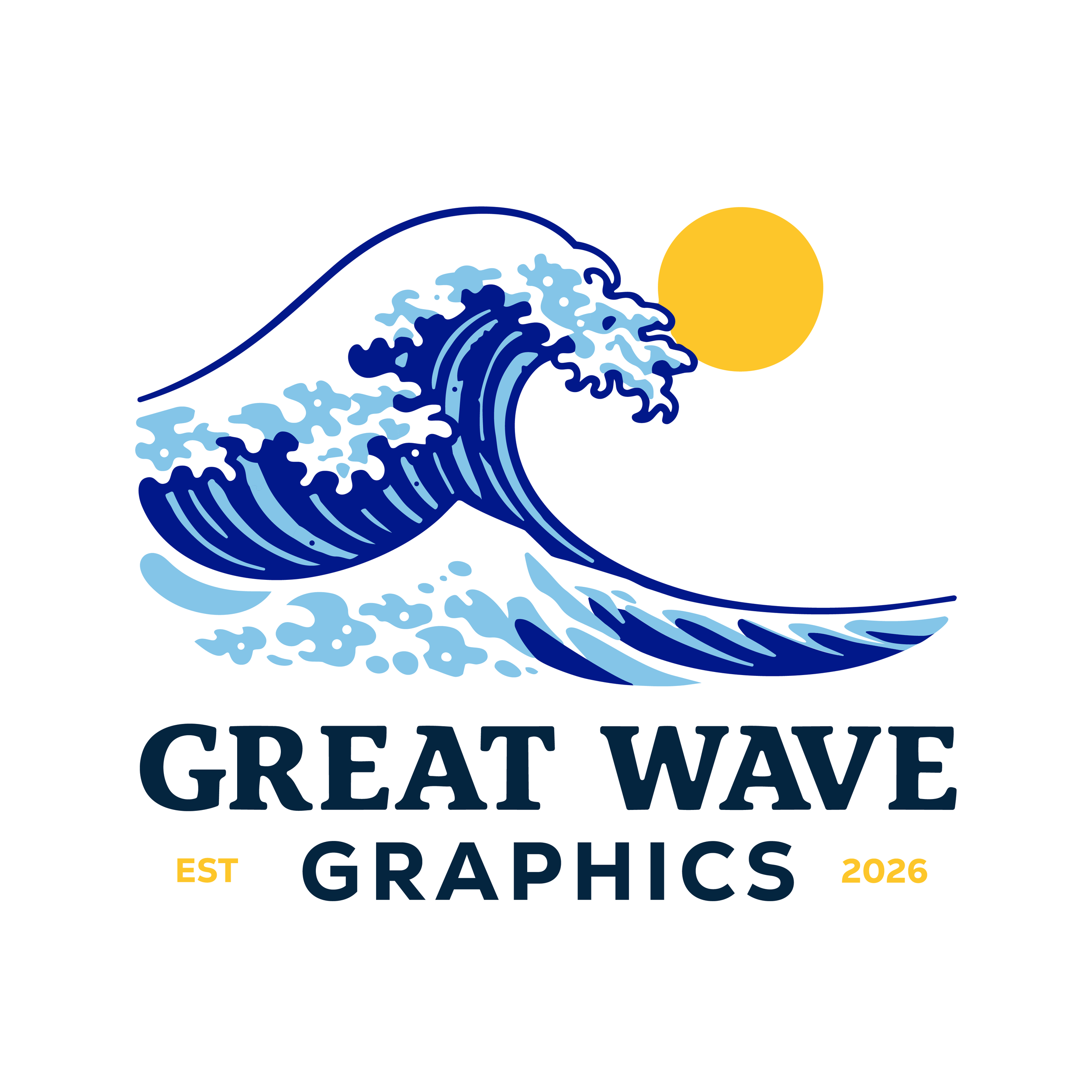 Great Wave graphics custom logo graphic design syracuse indiana