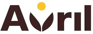 Logo du mois d'avril avec le nom 'Avril' et un symbole de soleil