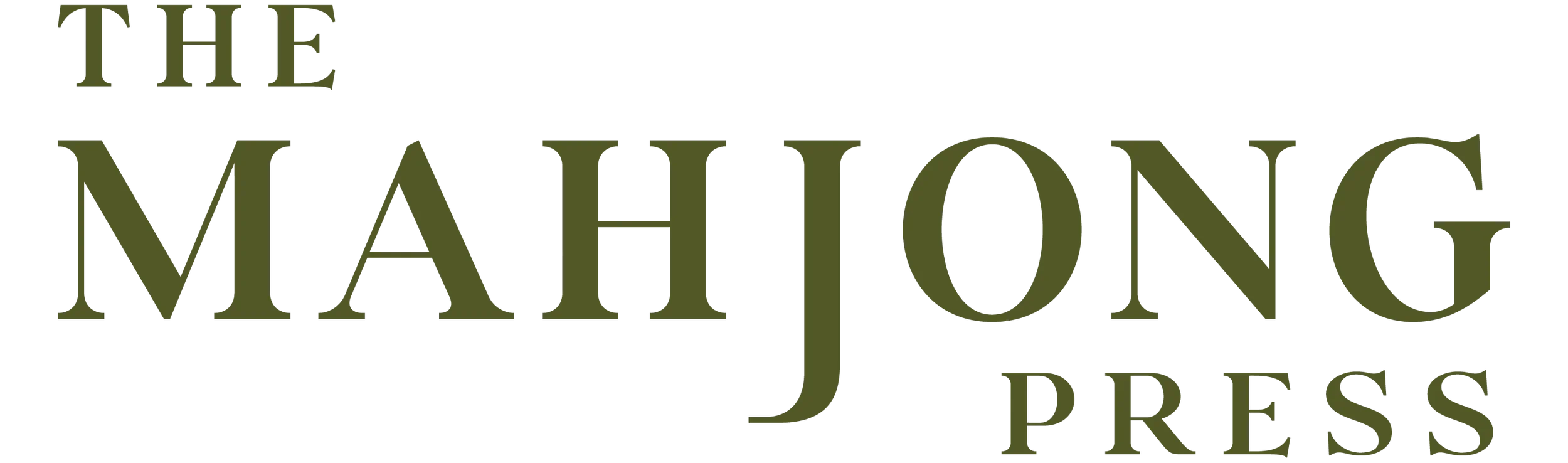 Logo for The Mahoning Press with stylized text in dark green and gray.