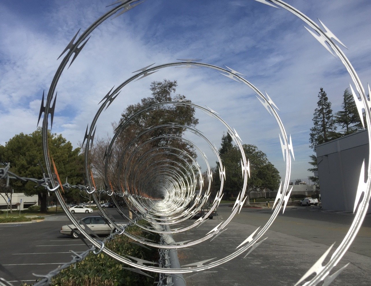 Razor wire perimeter security system installed for high-security facility