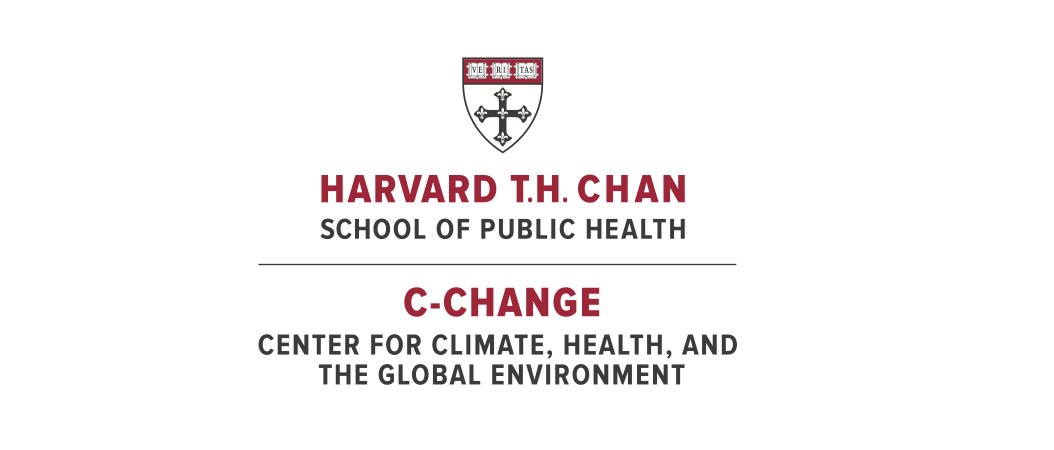 Harvard T.H. Chan School of Public Health logo and text for C-CHANGE Center for Climate, Health, and the Global Environment