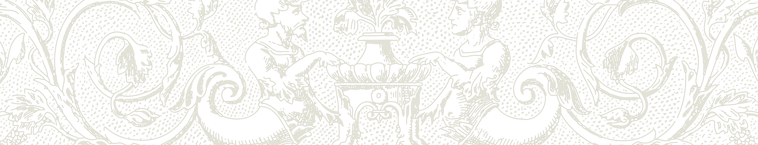 A detailed, ornate pattern featuring intertwined mythical creatures, human figures, and decorative elements in a classical style.