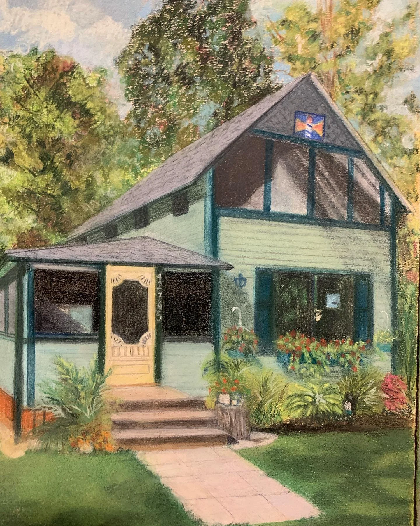 #houseart #pastelpainting