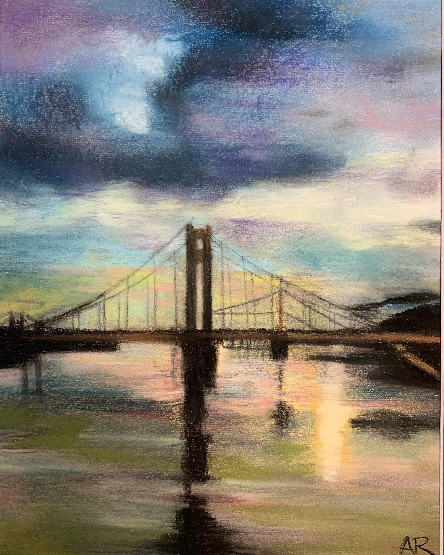 #bridge #pastelpainting #pittsburghart