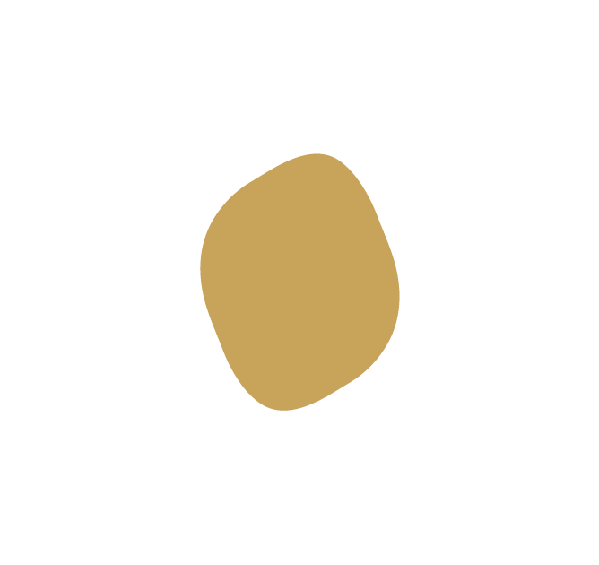 Illustration of a potato with a gold outline around it.