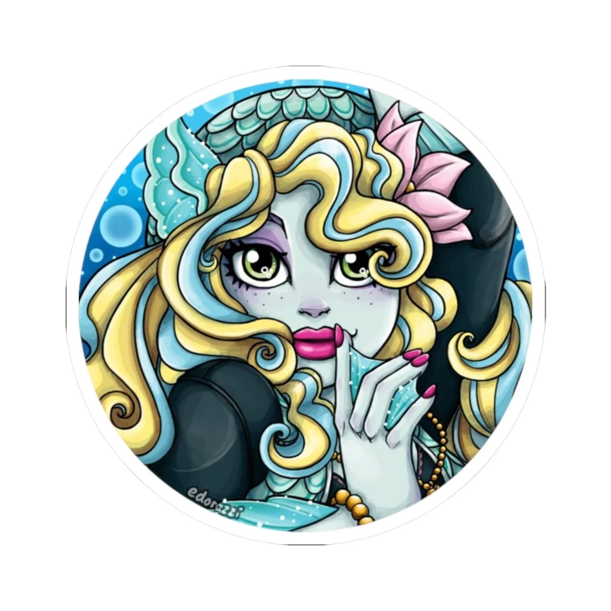 Deep Sea Siren kiss-cut sticker