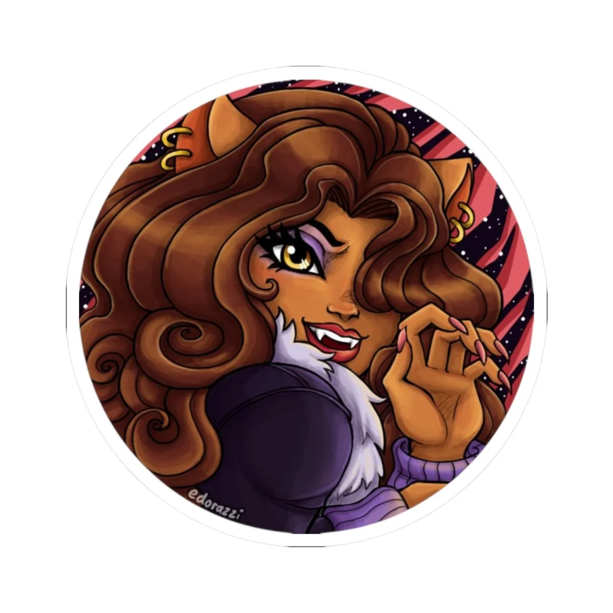 Fierce Feline kiss-cut stickers
