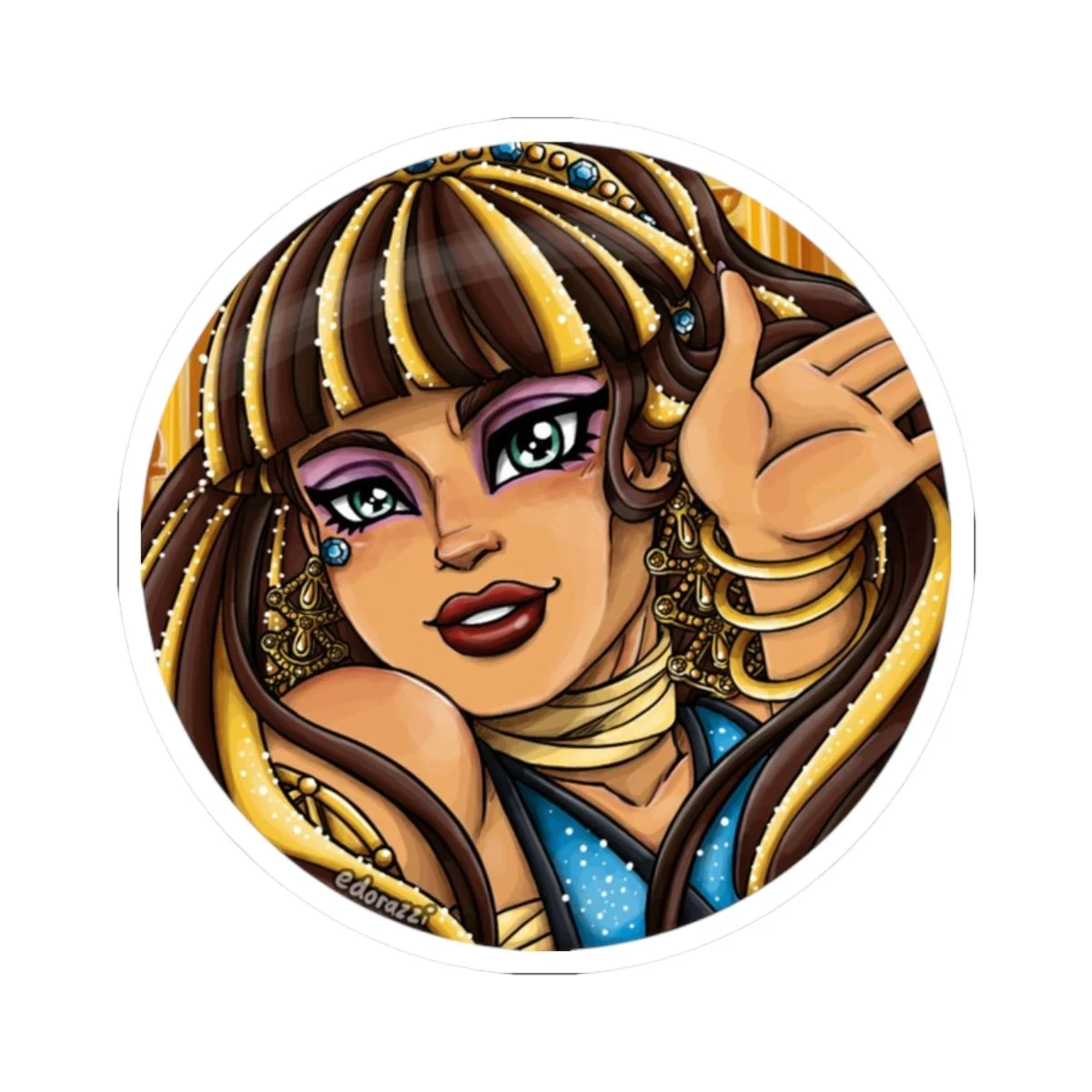 Gilded Queen kiss-cut sticker