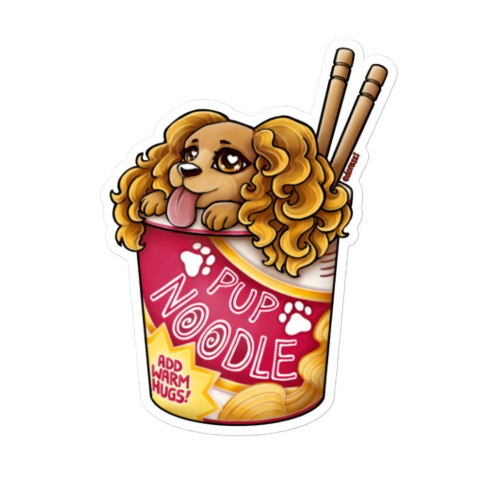 Pup Noodle kiss-cut stickers