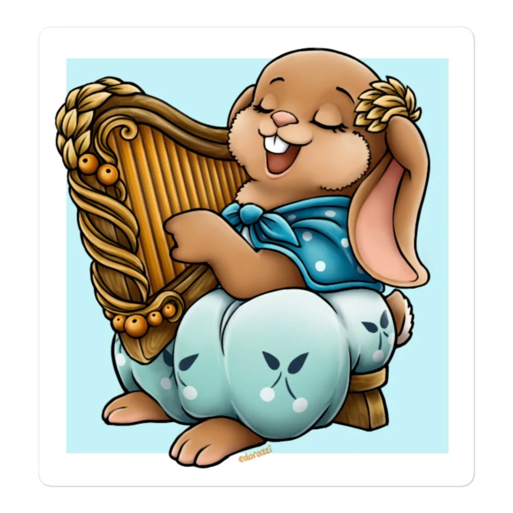 Bard of the Burrow kiss-cut stickers
