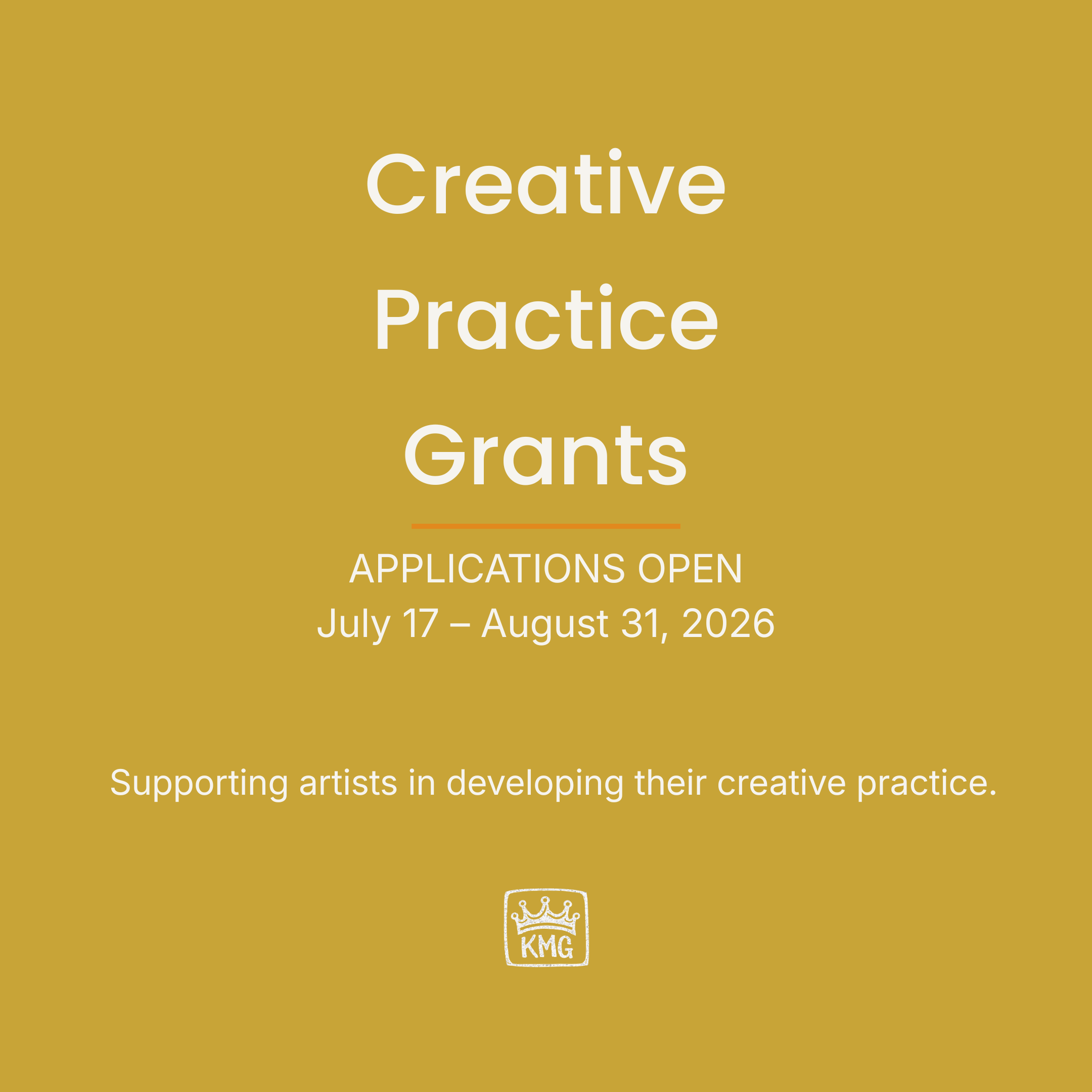 Creative Practice Grant Applications Are Now Open