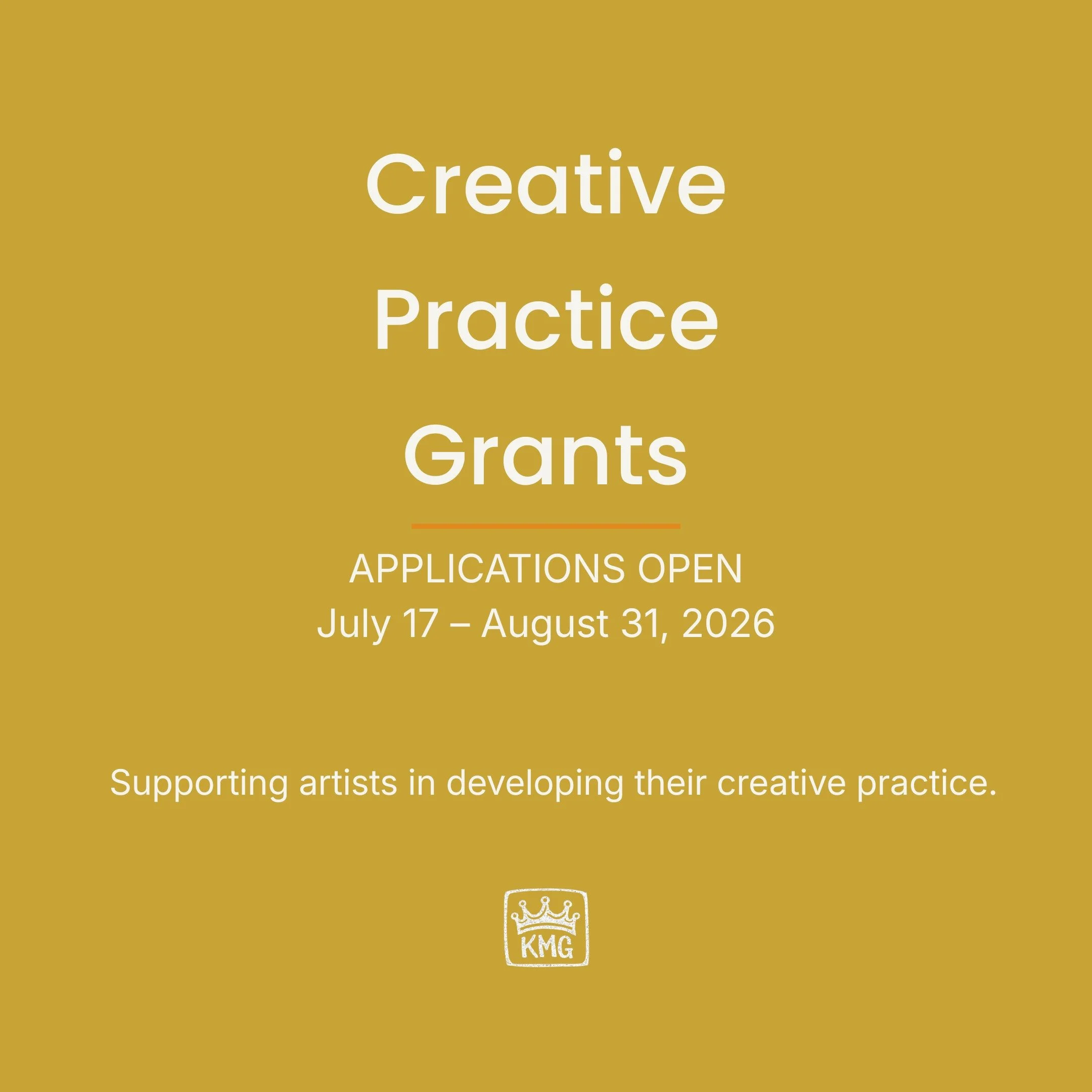 Creative Practice Grants are now open.

It's bigger than us.

Today marks the beginning of the Kenneth M. Grebe Foundation's inaugural Creative Practice Grant cycle.

For the past year, we've gathered artists around conversations, exhibitions, perfor