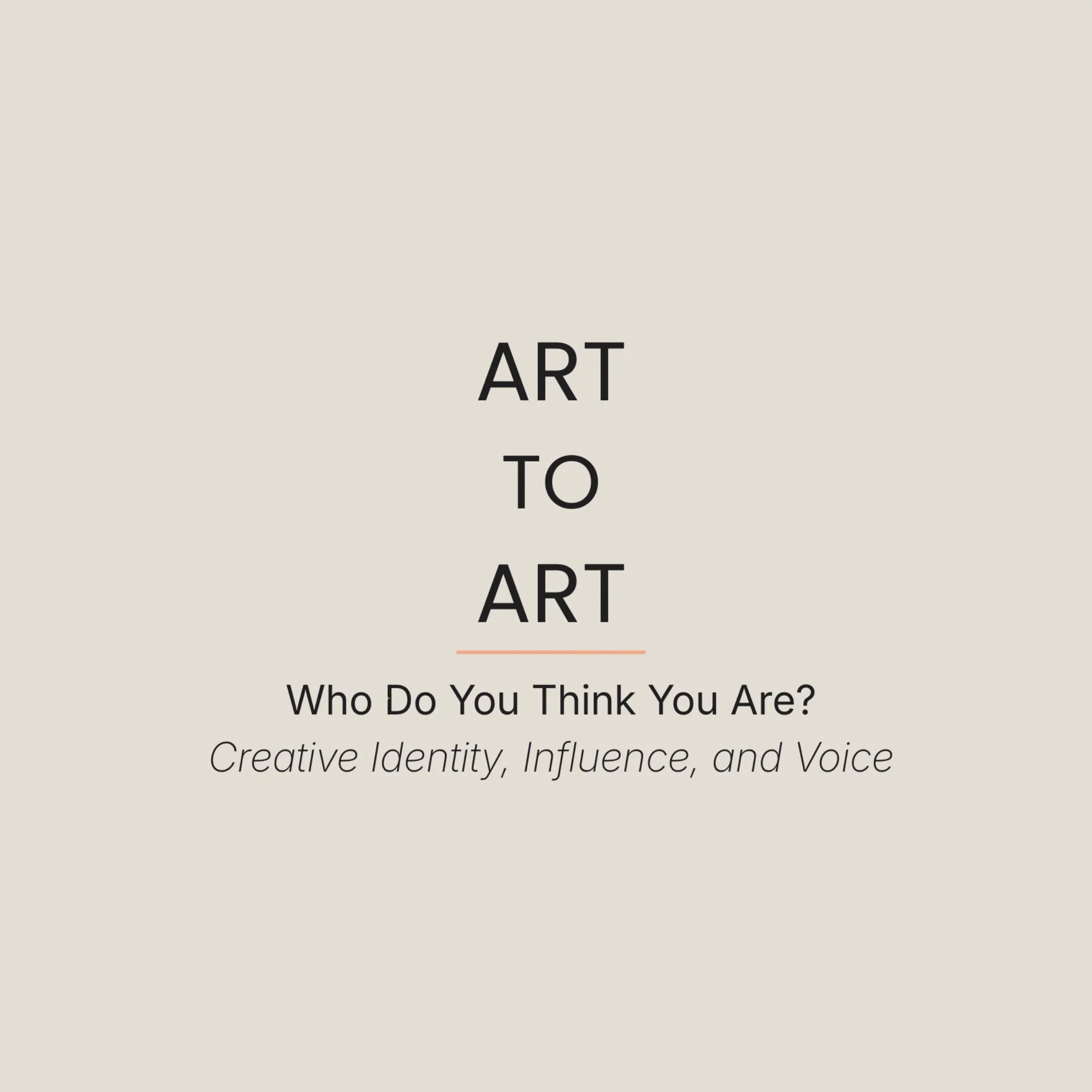 Who do you think you are?

It's a question every artist encounters.

Sometimes it's asked by others.

More often, it's asked quietly by ourselves.

Who am I to make this work?

Do I have anything to say?

Have I found my voice?

What if it changes?

