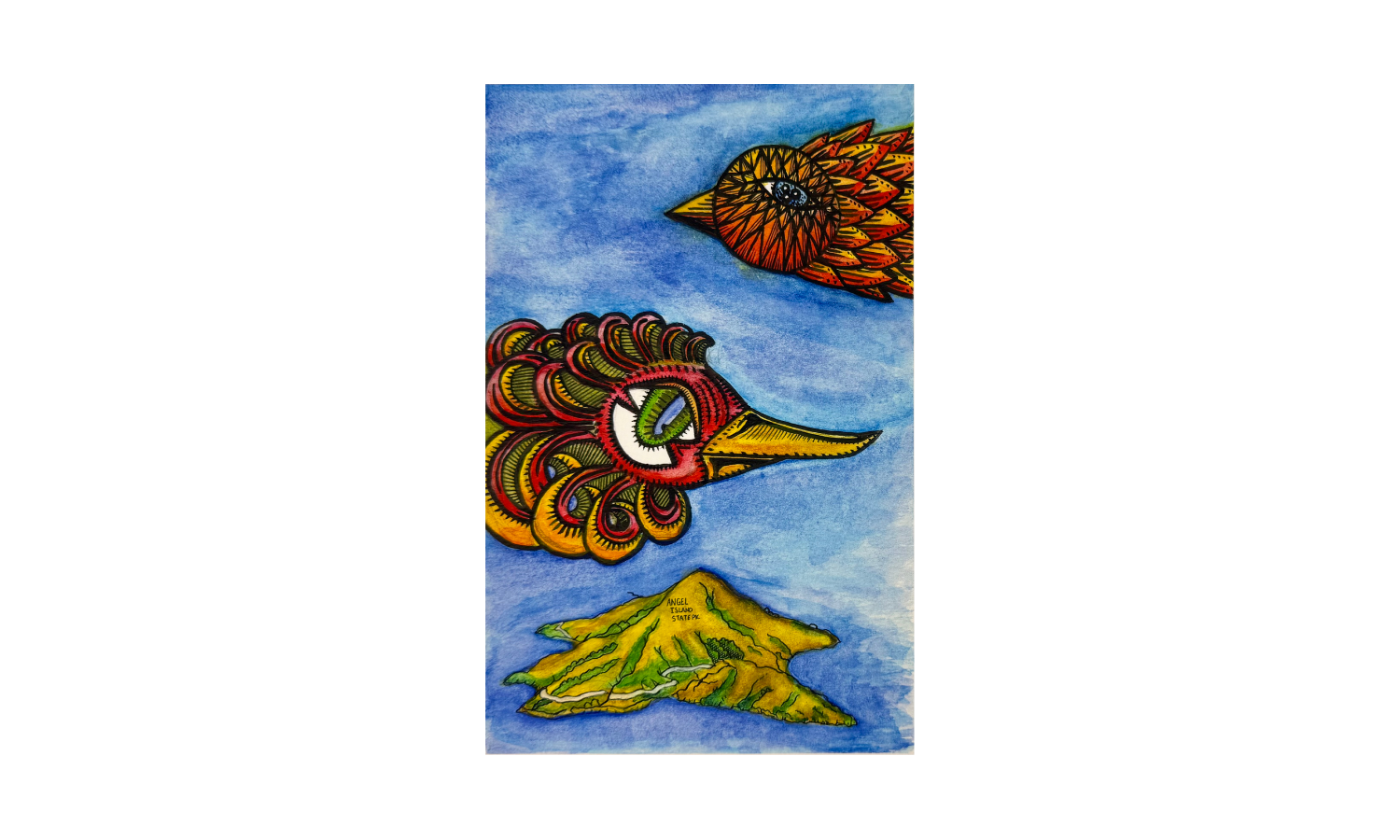 Angel Island Birds - signed print
