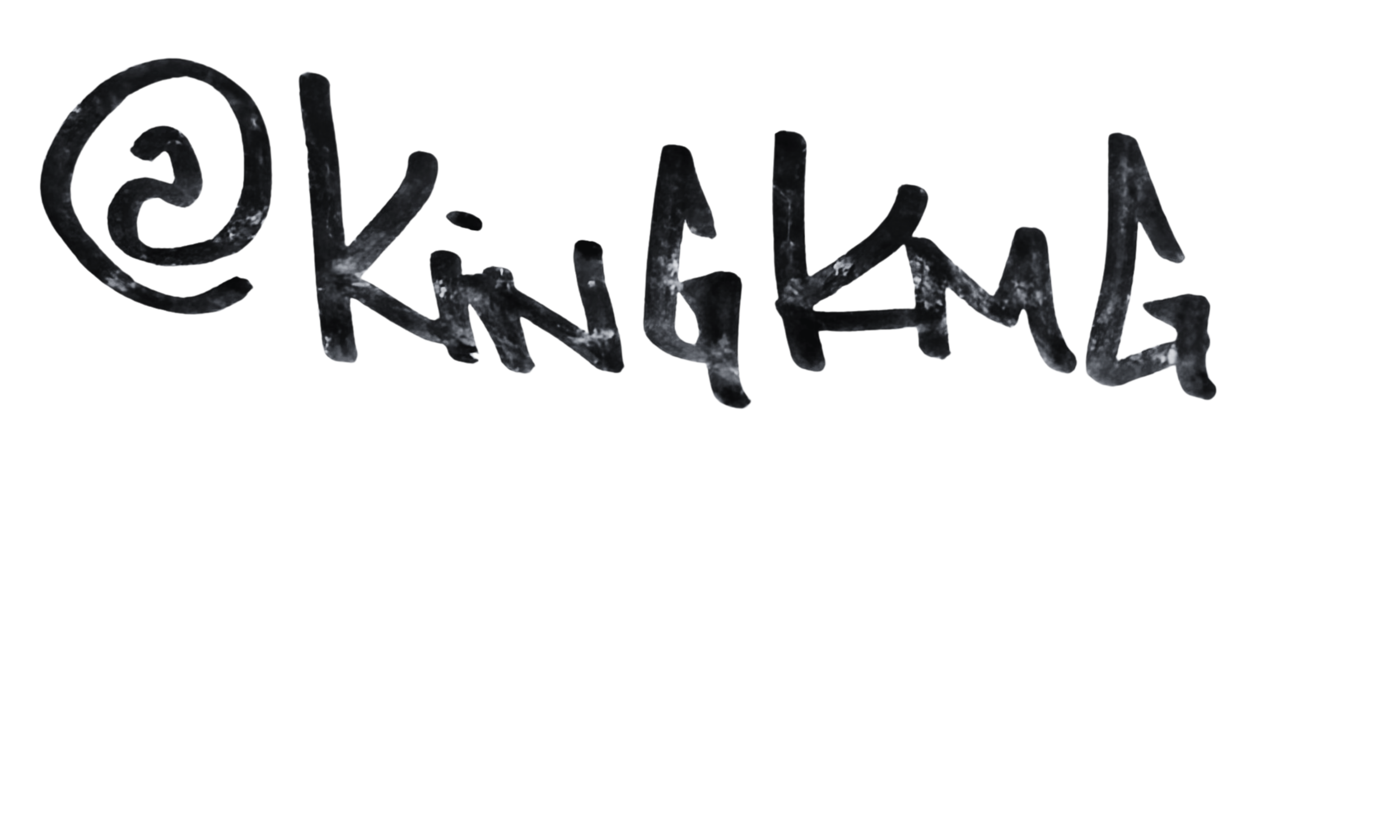 Black sparkling text that says 'Ok Kingdom'