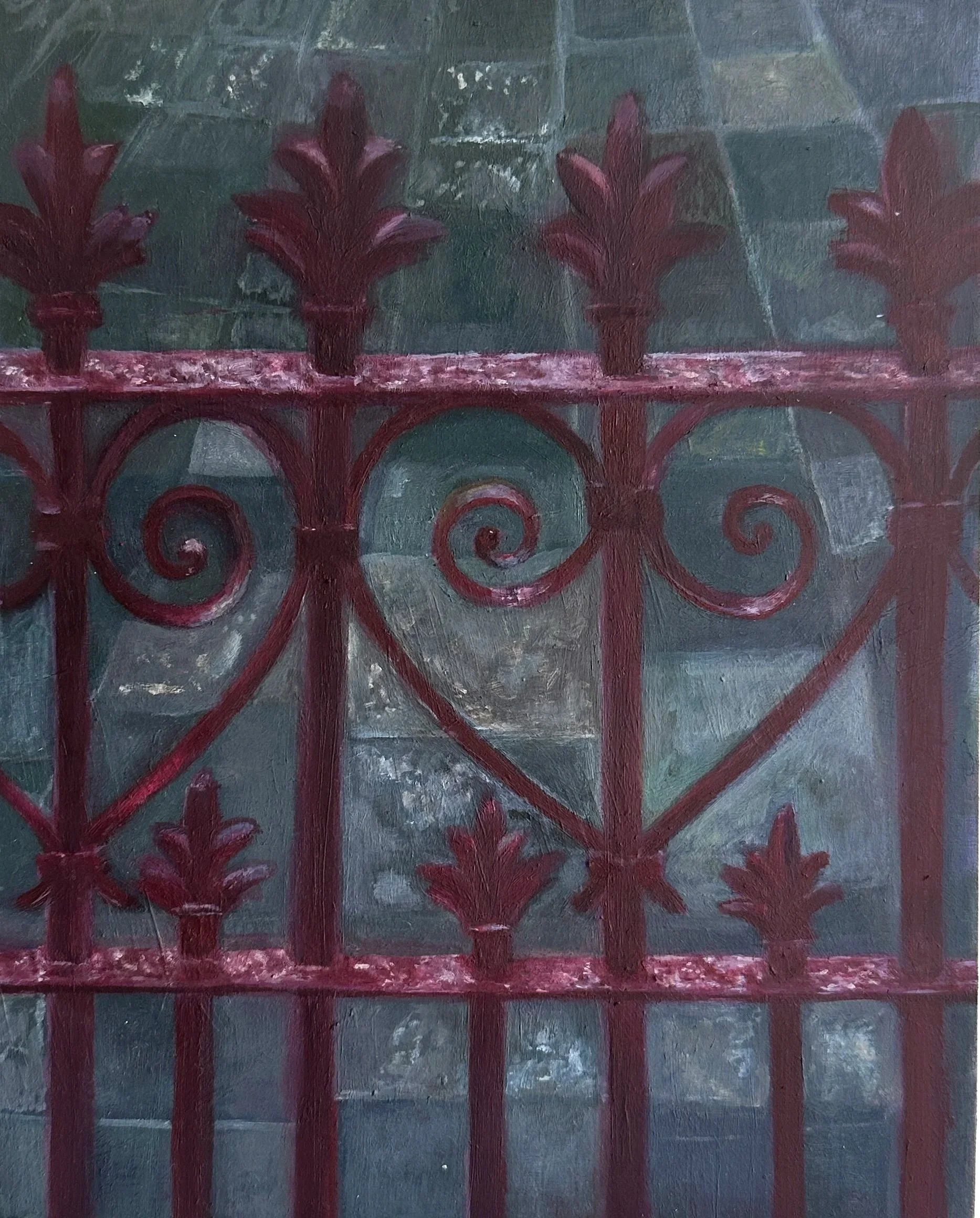 Heart Gate, 2025, Oil on Wood Panel, 8 x 10 Inches