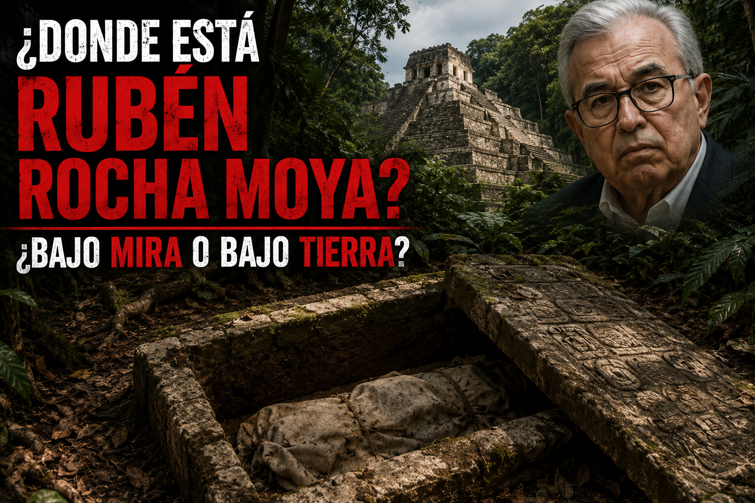 ¿Donde está Rubén Rocha Moya? ¿Bajo mira o bajo tierra?