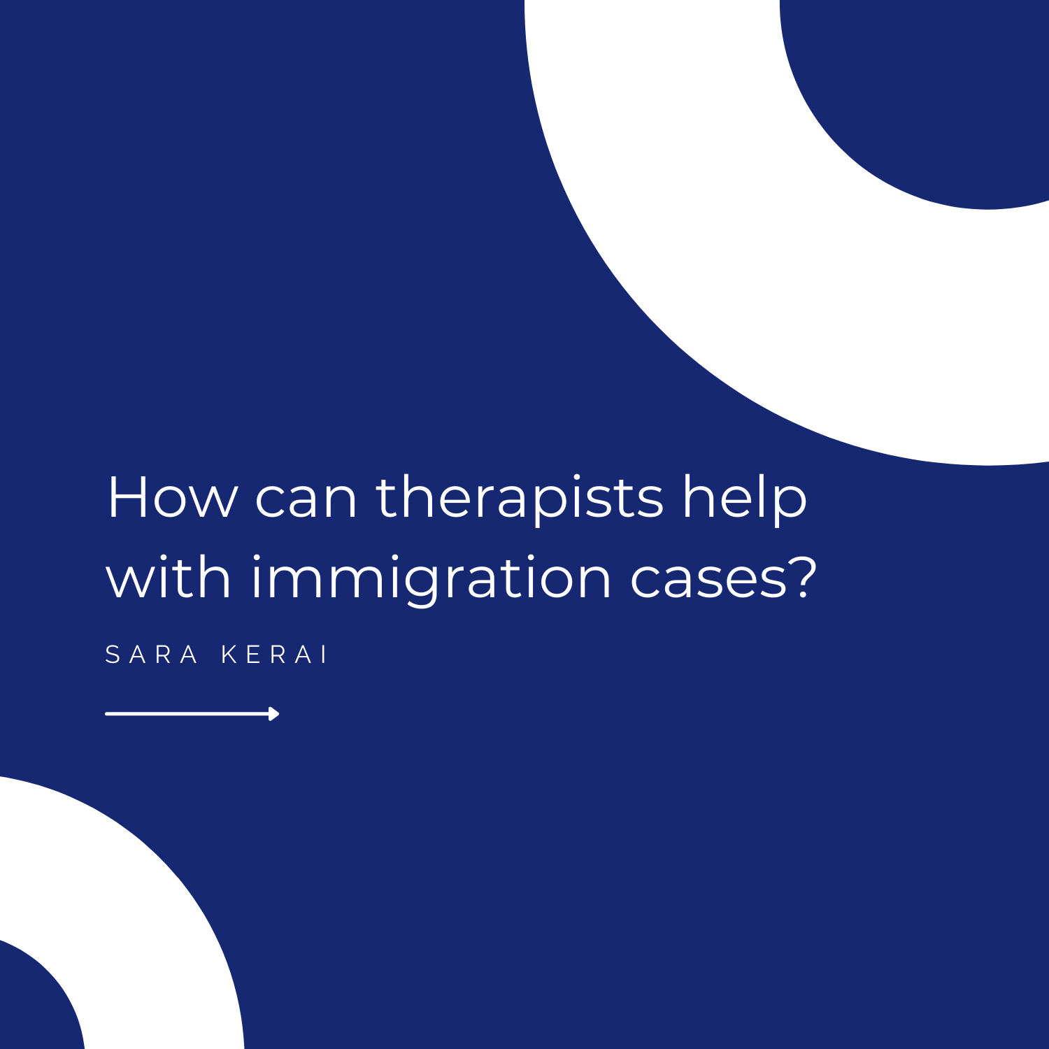How can therapists help with immigration cases?