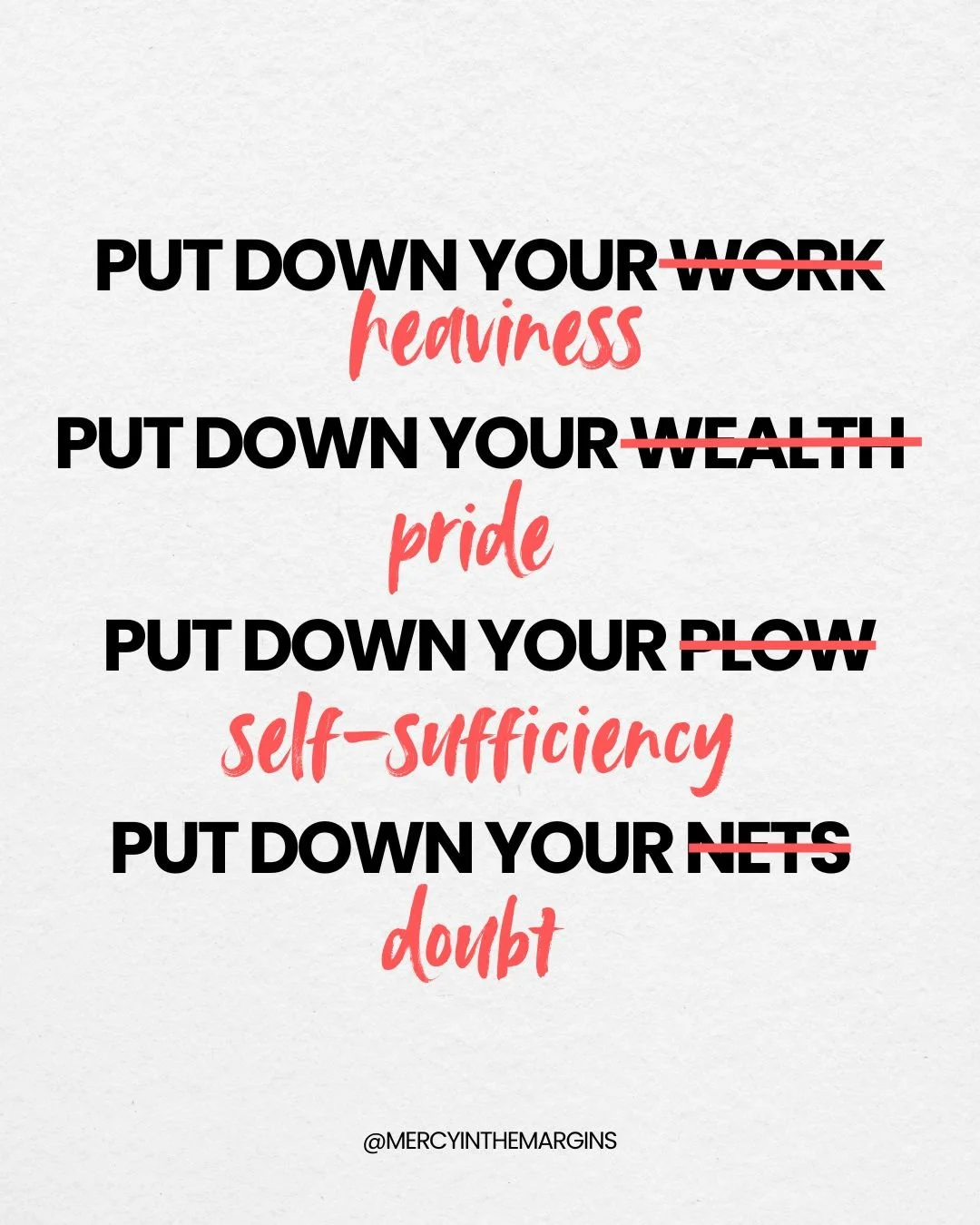 Have you ever noticed this? 🤔 Jesus asked countless people in Scripture to walk away from an unfinished job. To leave the work unfinished and start something new. Are you cringing, yet? Welcome to the club. 😅

But Jesus knew what we don&rsquo;t&mda
