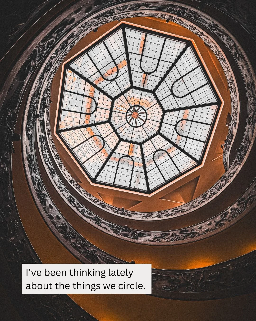 I&rsquo;m convinced there are no coincidences in God&rsquo;s design. 

The same spiral pattern that makes up this staircase 
is the same design God gave the sunflower and the human DNA. 

The structure of the universe matches the structure of our bra