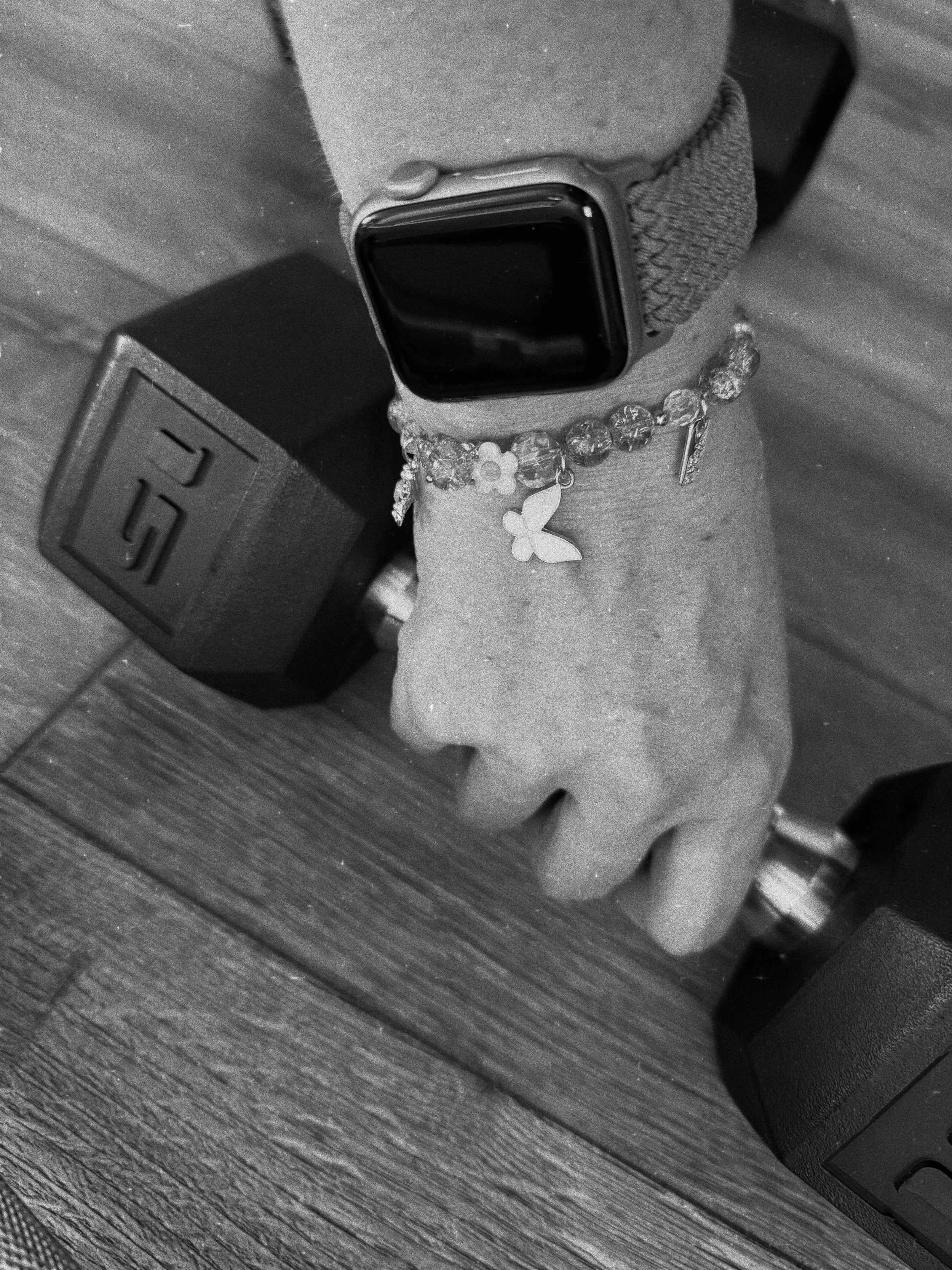 Who has time to rest between sets? She forces breaks in the circuit, adorning me with butterfly jewelry. I smile into the next movement. The lack I anticipate is instead a generous filling. Such is life&mdash; my omniscient three-year-old sets the pe