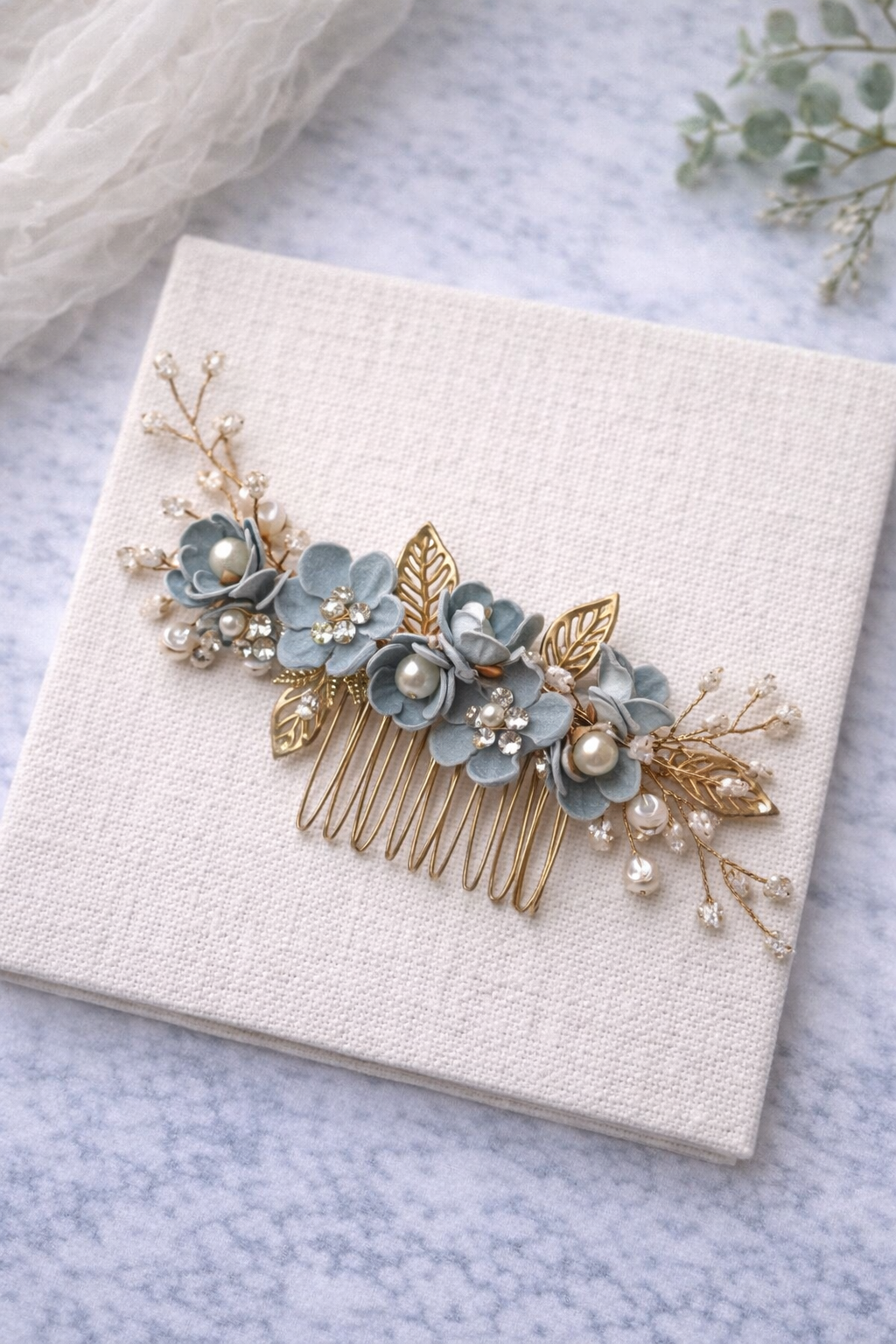 Something Blue Comb, Bridal Hair Accessories