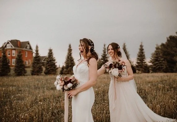 first look two brides