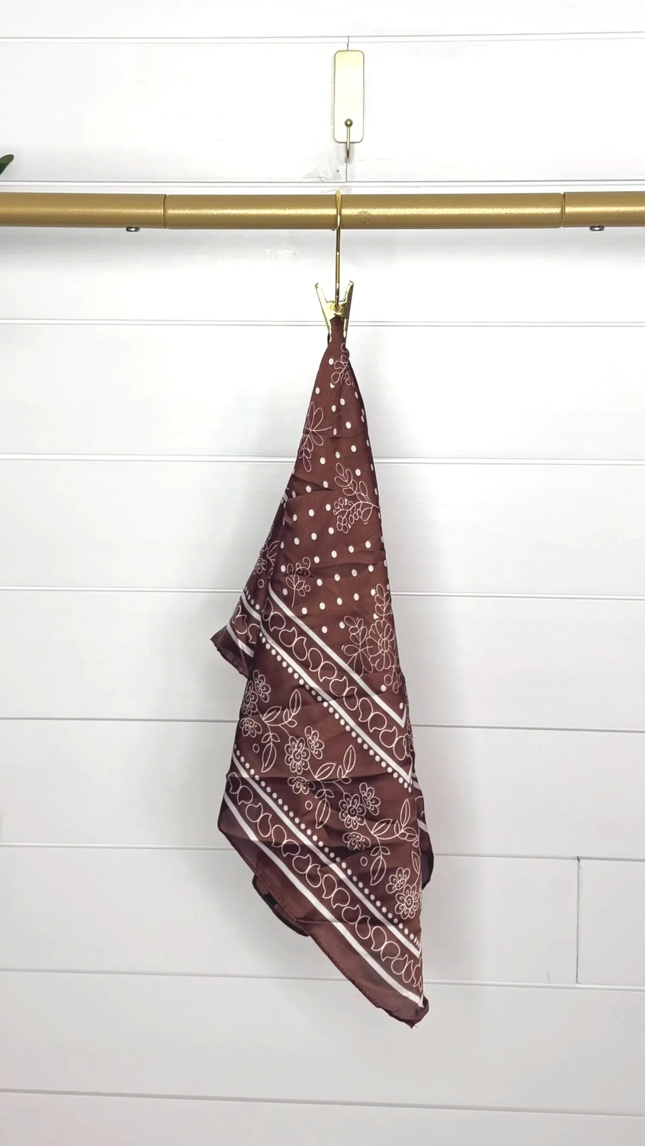 Brown silk scarf