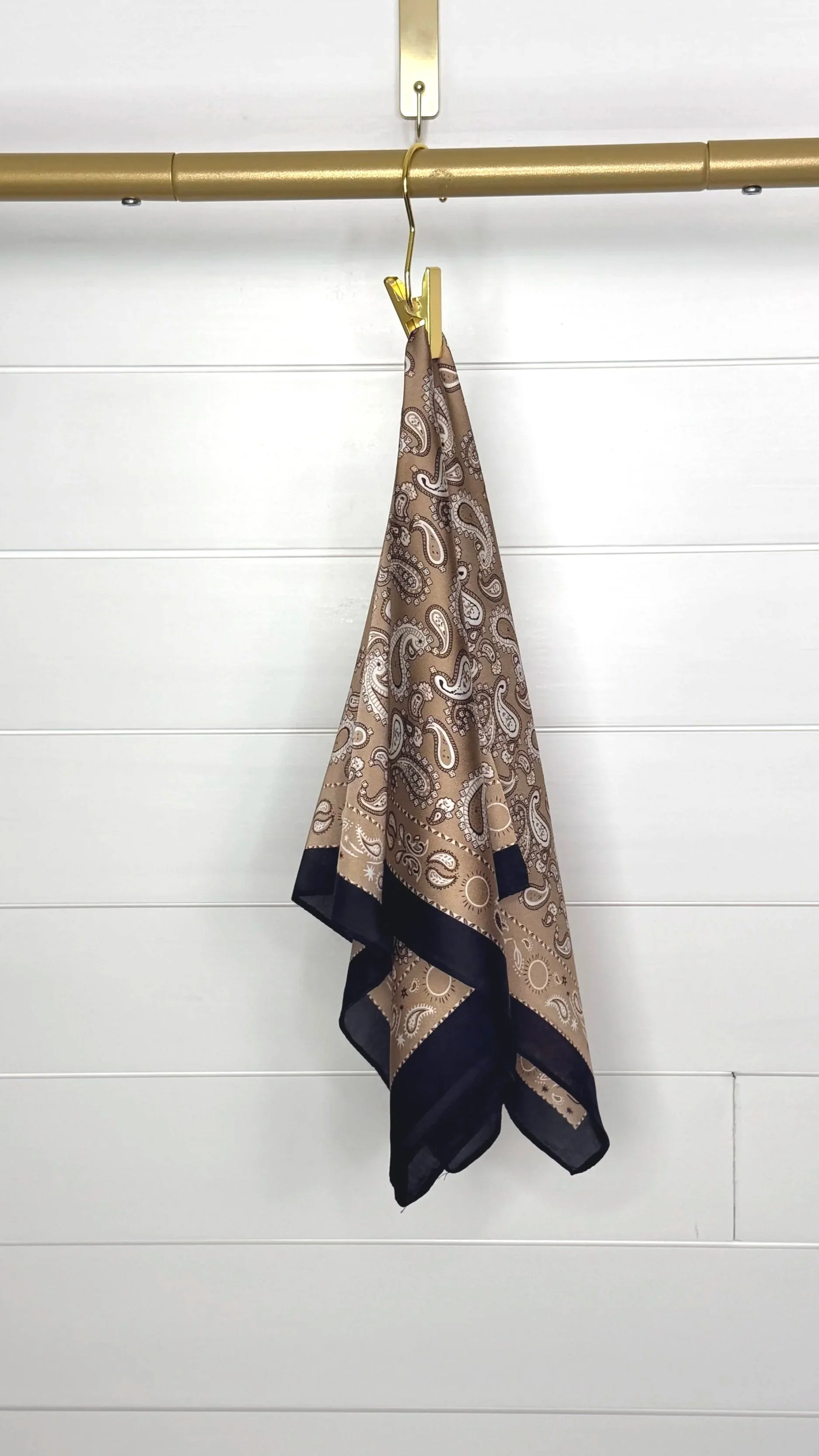 Tan and Black Scarf