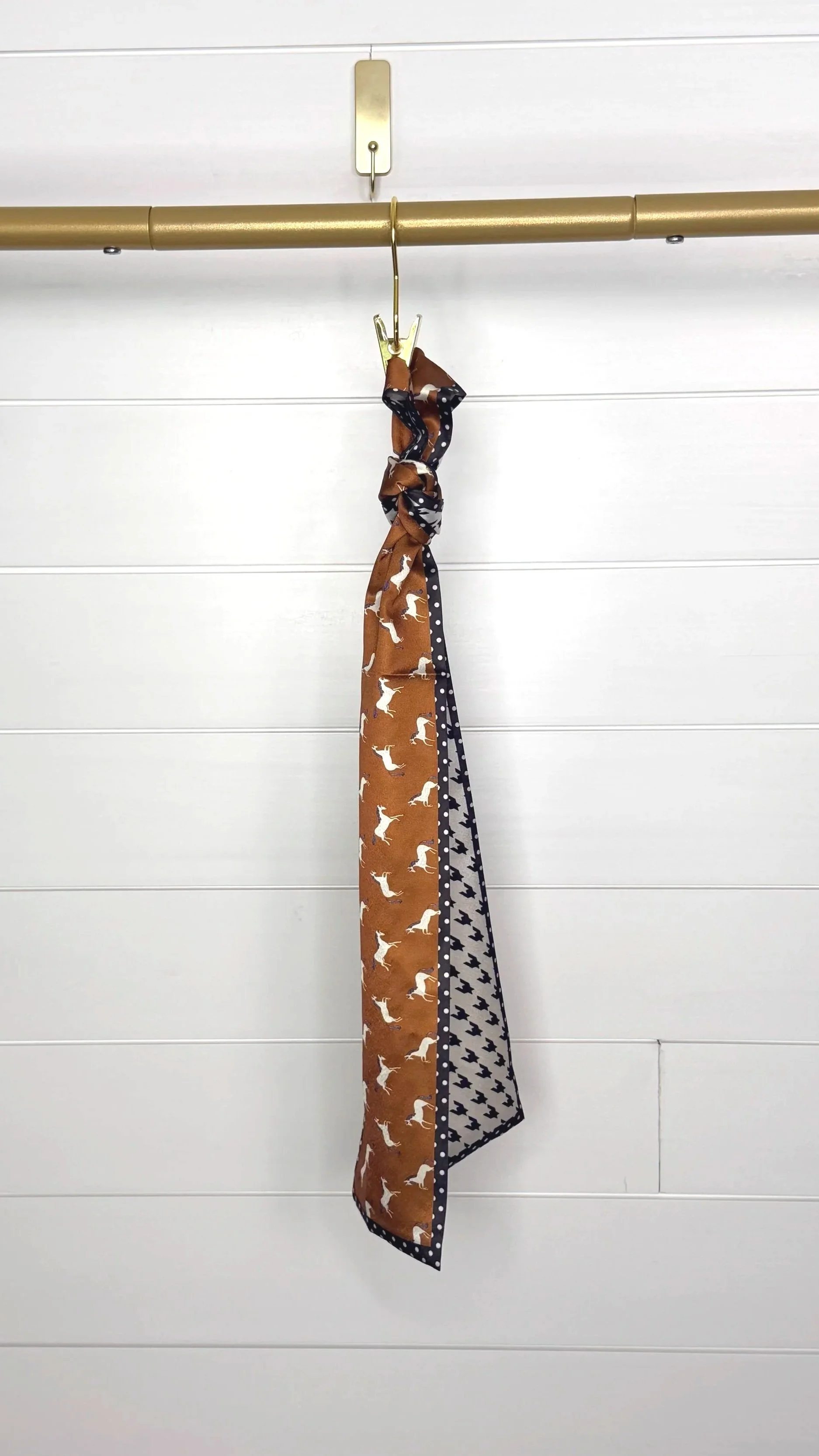 Horse and print double sided tie accessory